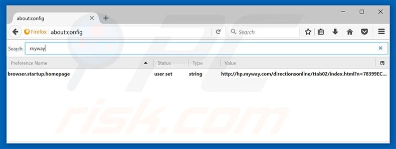 Removing hp.myway.com from Mozilla Firefox default search engine