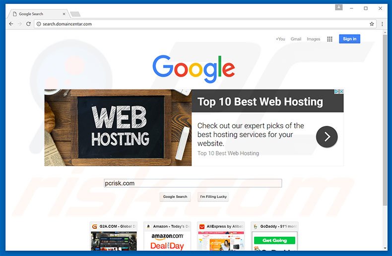 search.domaincentar.com browser hijacker