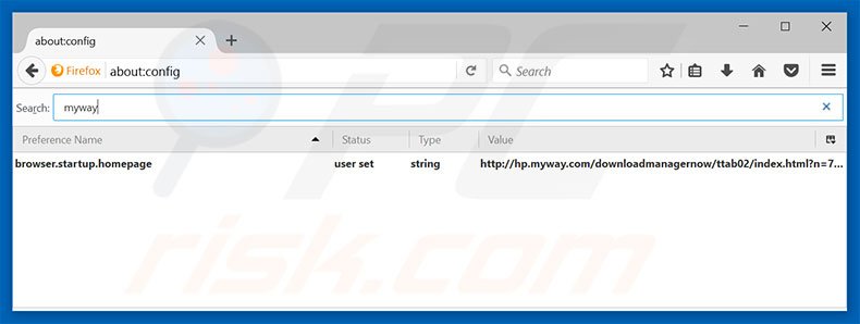 Removing hp.myway.com from Mozilla Firefox default search engine