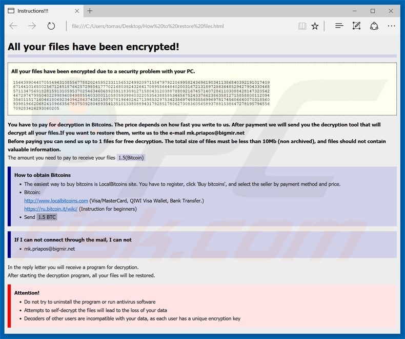 globeimposter ransomware .PRIAPOS variant