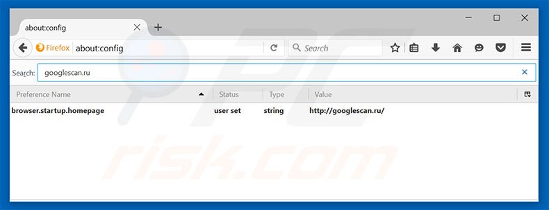 Removing googlescan.ru from Mozilla Firefox default search engine