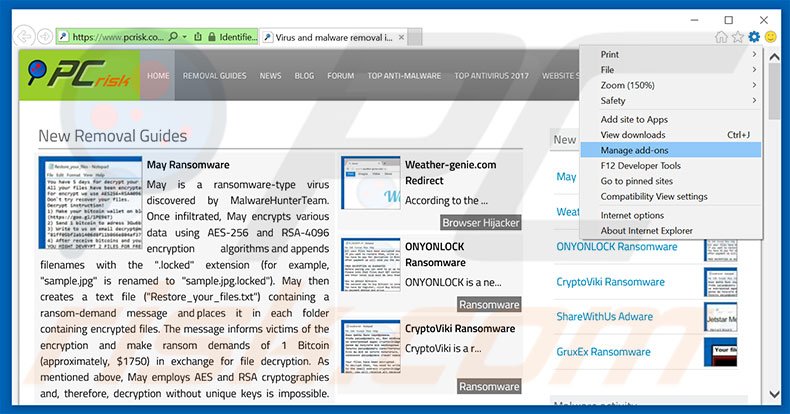 Removing Important Additions For Your Browser Are Downloading ads from Internet Explorer step 1