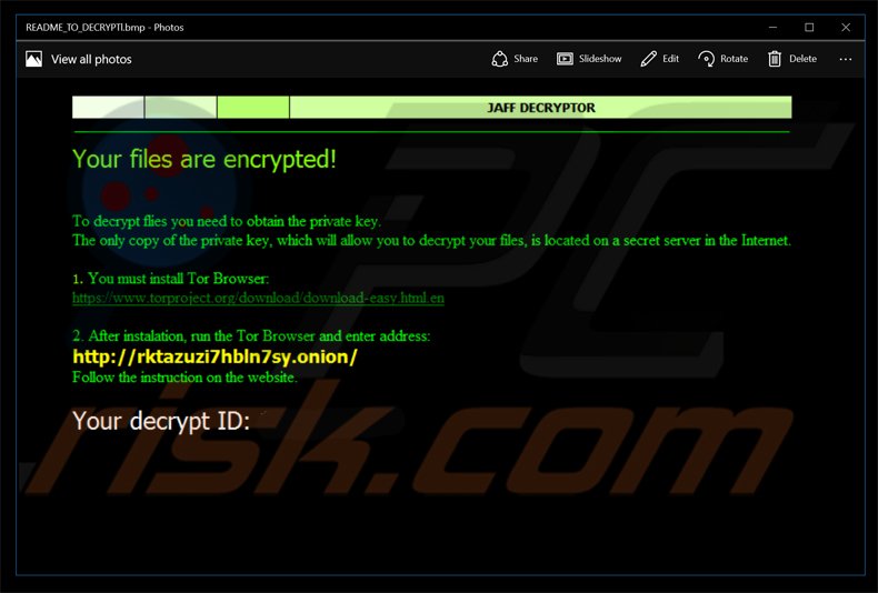 jaff ransomware updated wallpaper