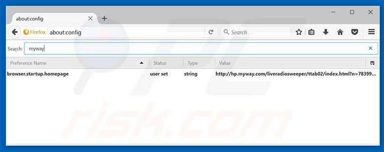 Removing hp.myway.com from Mozilla Firefox default search engine