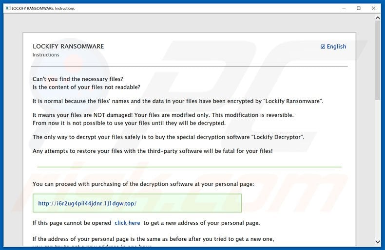 Lockify decrypt instructions