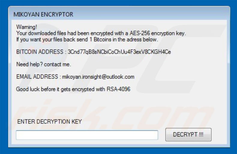 Mikoyan decrypt instructions