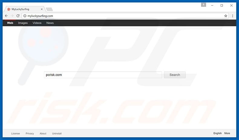 myluckysurfing.com browser hijacker