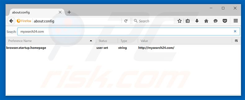 Removing mysearch24.com from Mozilla Firefox default search engine