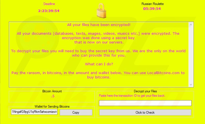 philadelphia ransomware yellow variant
