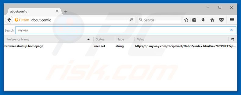 Removing hp.myway.com from Mozilla Firefox default search engine