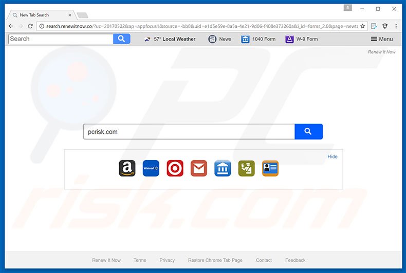 search.renewitnow.com browser hijacker