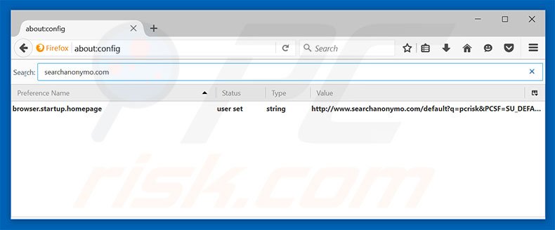 Removing searchanonymo.com from Mozilla Firefox default search engine
