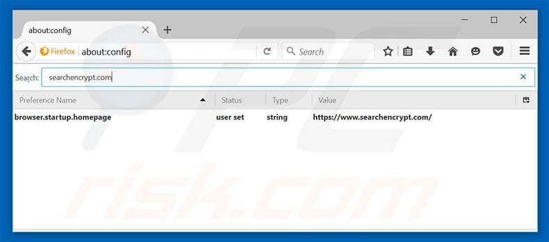 Removing searchencrypt.com from Mozilla Firefox default search engine