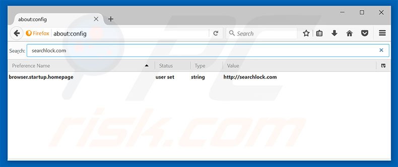 Removing searchlock.com from Mozilla Firefox default search engine