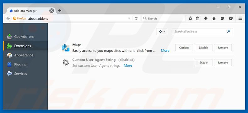 Removing search.searchmab.com related Mozilla Firefox extensions
