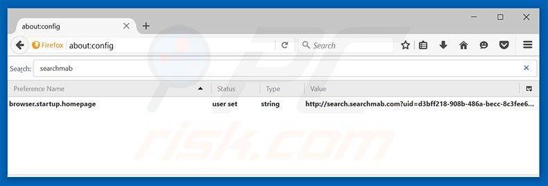 Removing search.searchmab.com from Mozilla Firefox default search engine