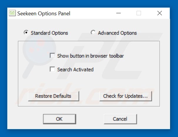 seekeen browser hijacker application