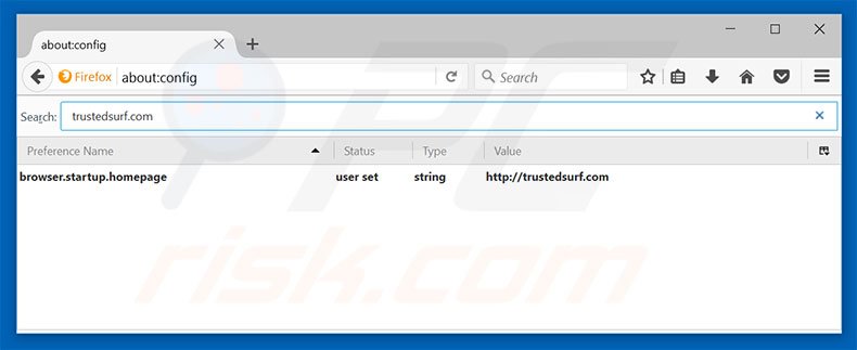 Removing trustedsurf.com from Mozilla Firefox default search engine