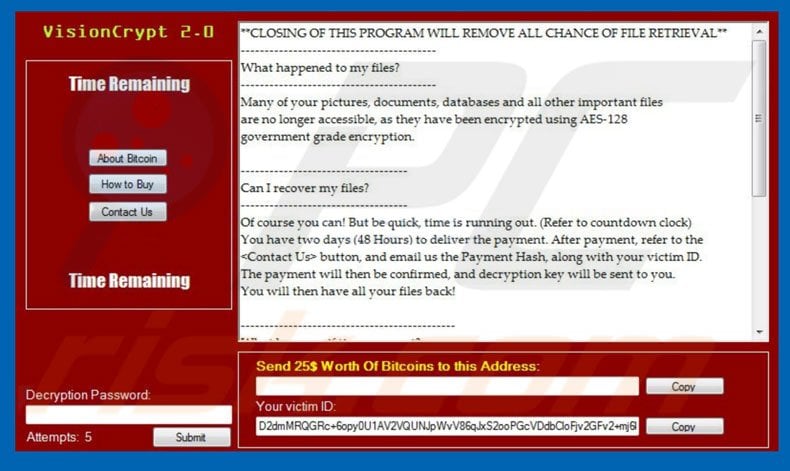 VisionCrypt decrypt instructions