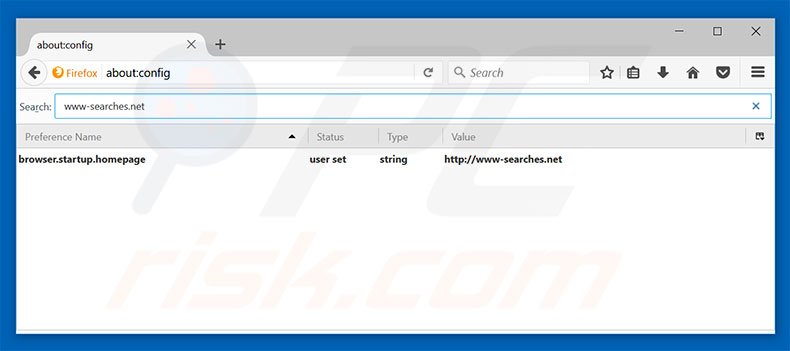 Removing www-searches.net from Mozilla Firefox default search engine