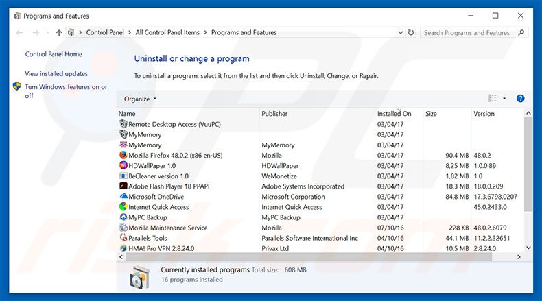 www-searches.net browser hijacker uninstall via Control Panel