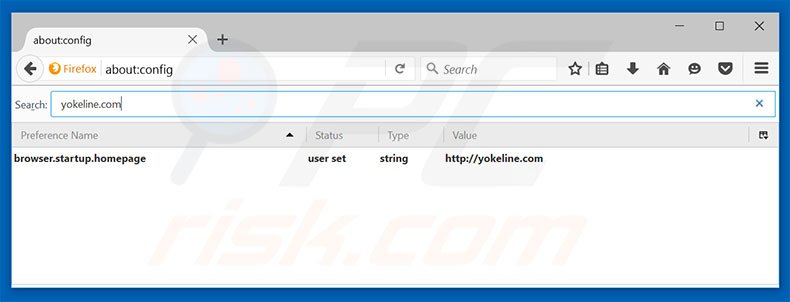 Removing yokeline.com from Mozilla Firefox default search engine