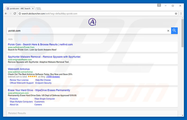 search.abclauncher.com browser hijacker