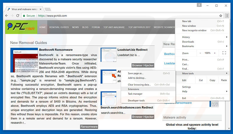 Removing adnetworkperformance.com  ads from Google Chrome step 1