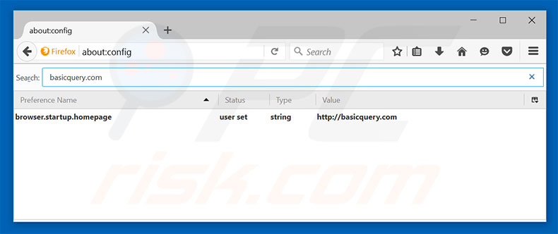 Removing basicquery.com from Mozilla Firefox default search engine