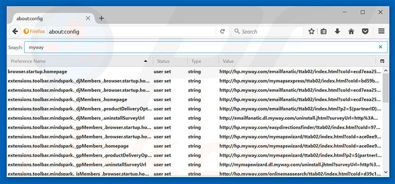 Removing hp.myway.com from Mozilla Firefox default search engine