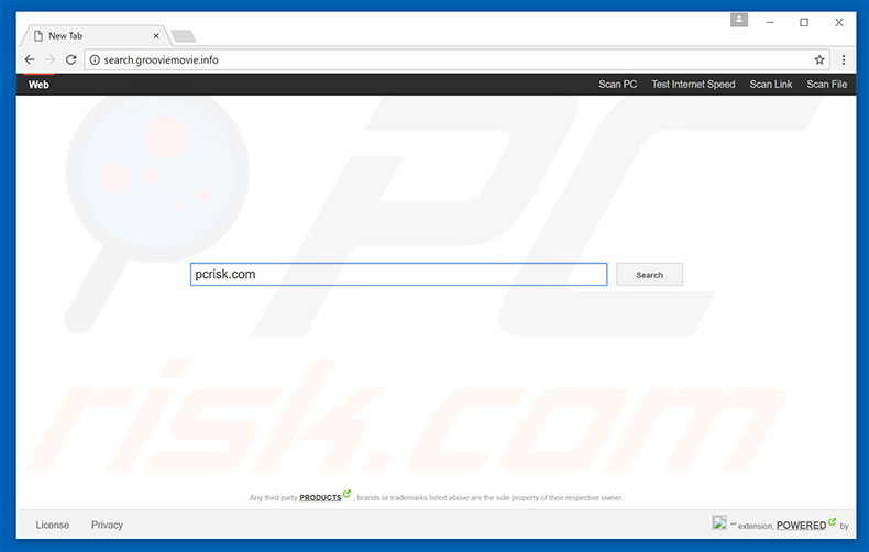 search.grooviemovie.info browser hijacker