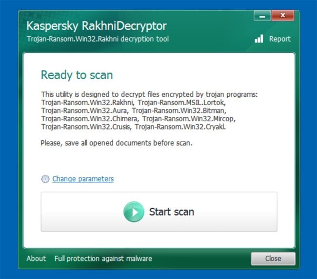 jaff ransomware free decrypter by Kaspersky