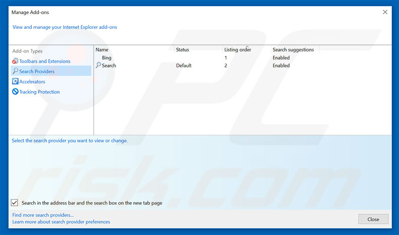 Removing loadblanks.ru from Internet Explorer default search engine