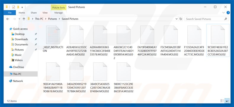 mole ransomware using .mole02 extension for encrypted files