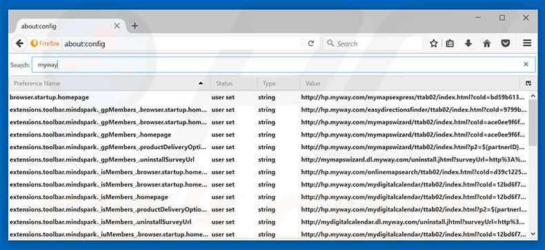 Removing hp.myway.com from Mozilla Firefox default search engine