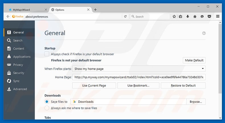 Removing hp.myway.com from Mozilla Firefox homepage