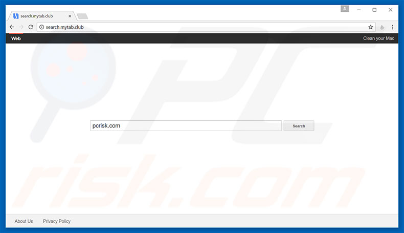 search.mytab.club browser hijacker