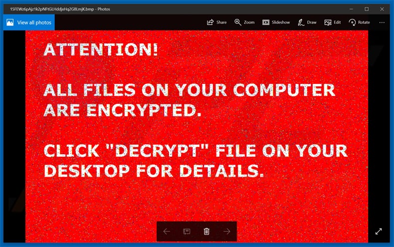 nemucod ransomware wallpaper