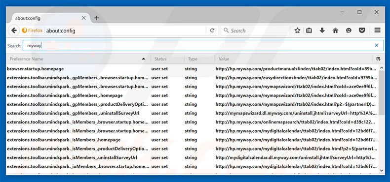 Removing hp.myway.com from Mozilla Firefox default search engine