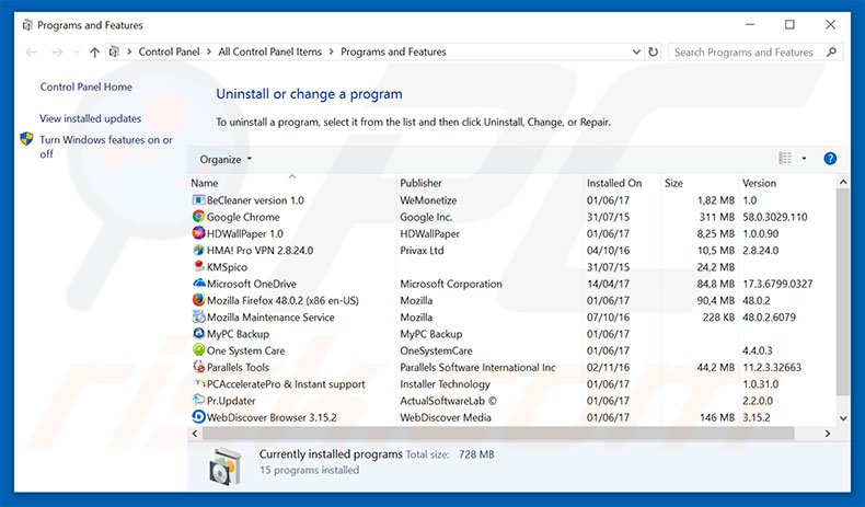 queryexplorer.com browser hijacker uninstall via Control Panel