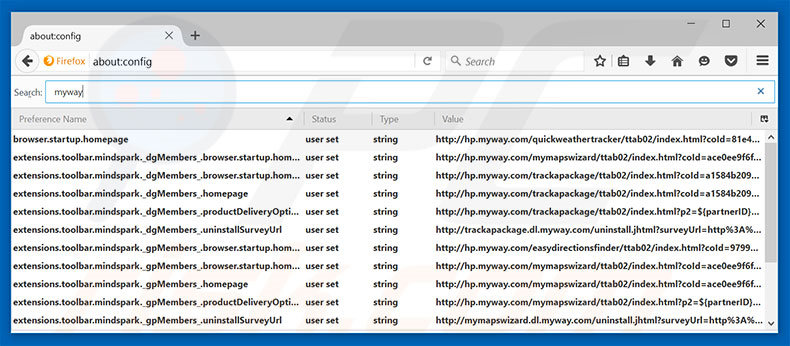 Removing hp.myway.com from Mozilla Firefox default search engine