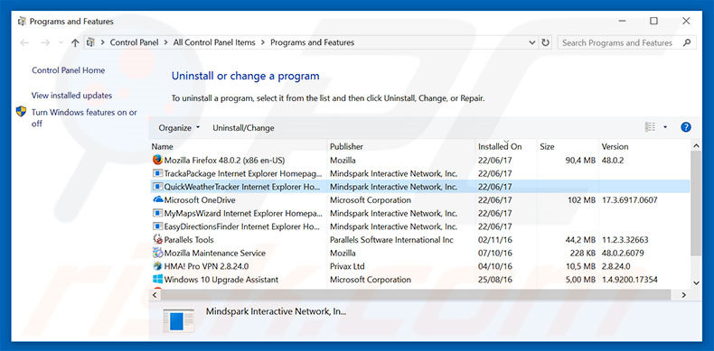 hp.myway.com browser hijacker uninstall via Control Panel