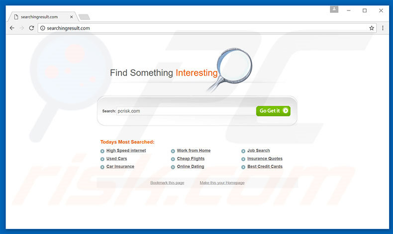 searchingresult.com browser hijacker