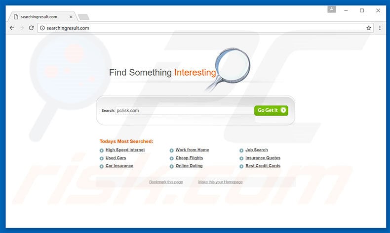 searchingresult.com browser hijacker