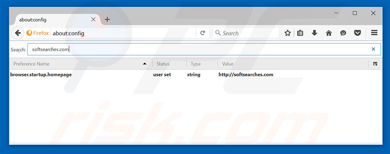 Removing softsearches.com from Mozilla Firefox default search engine