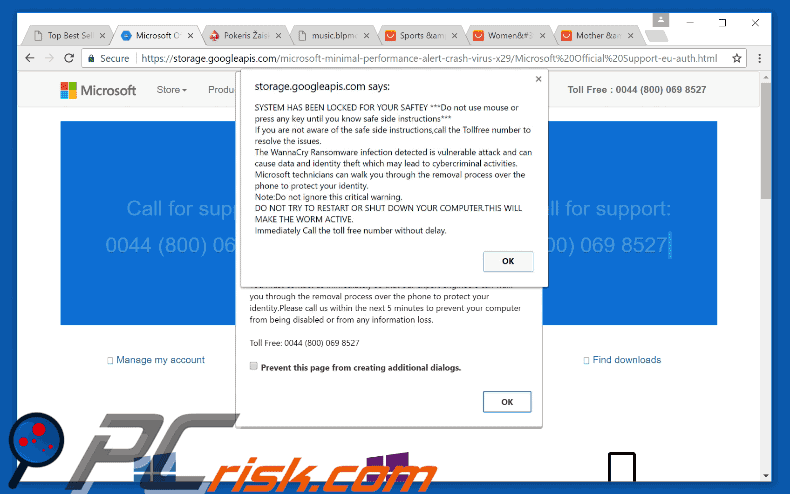 System Has Been Locked For Your Safety scam gif