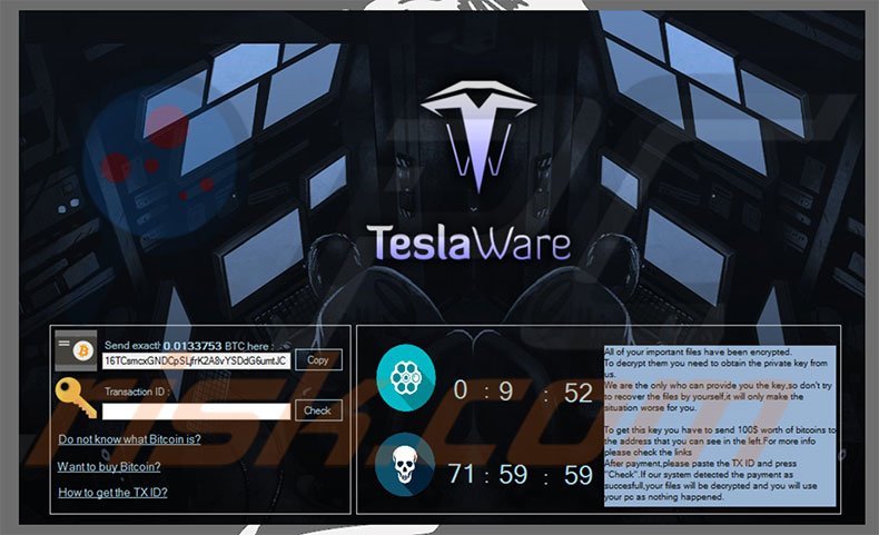 TeslaWare decrypt instructions