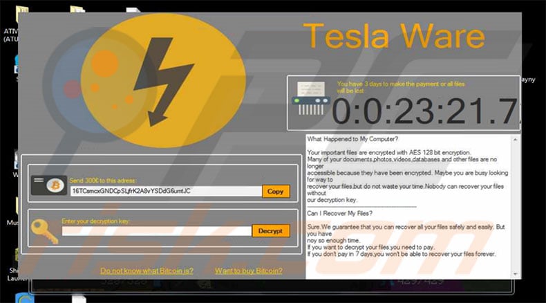 TeslaWare previous popup