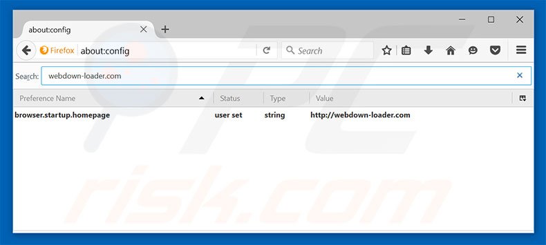 Removing webdown-loader.com from Mozilla Firefox default search engine