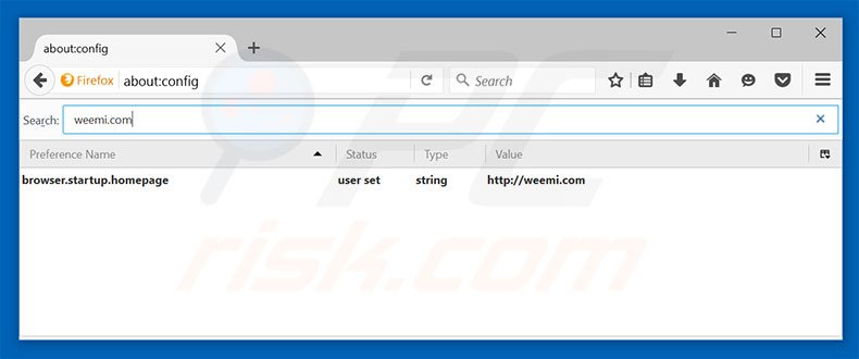 Removing weemi.com from Mozilla Firefox default search engine